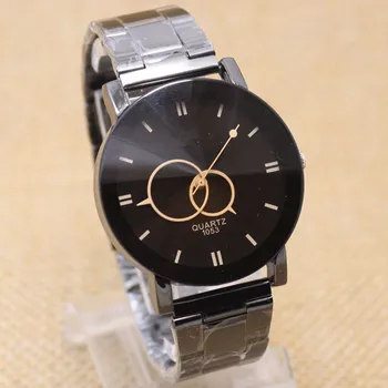 Cool moda svakodnevne muški satovi satovi za par sati luksuzni remen od nehrđajućeg čelika kvarcni satovi ručni Relogio