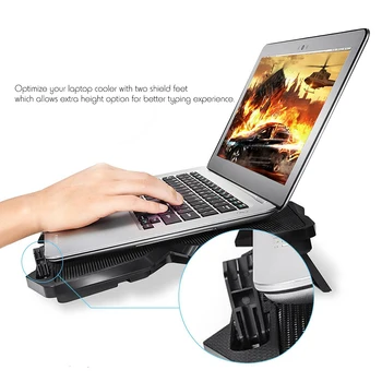 COOLCOLD USB Powered Slim Flat Notebook Laptop Cooler Cooling Pad radijator sa led četiri navijača za 17-inčni laptop Gaming Daily Use