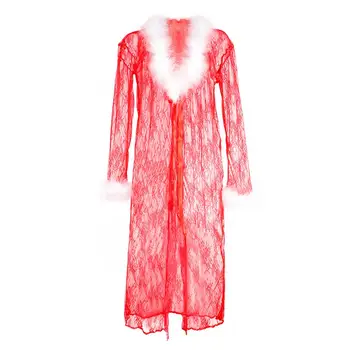 Dame seksi čipke cvjetni Božićni festival baršun pidžama kardigan vezeni satin pidžame spavaćice kućna odjeća kaputi