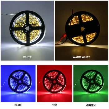 DC24V LED Strip SMD 5050 60leds/m 5M Flexible Strip Light IP20/IP65 waterproof RGB / Whiite / warm white / Red / Green / Blue