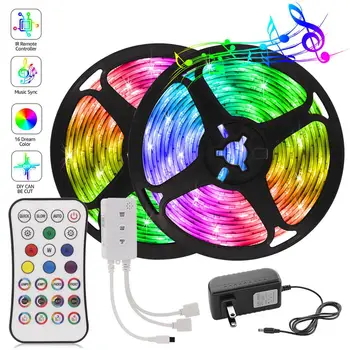 Dimmable LED Strip Smartphone APP Control Neon LED Strip Ribbon Rgb Traka 12V Indoor Lighting SMD 5050 Bluetooth Music Controller