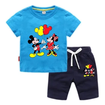Disney Minnie Mickey Mouse Baby Girl Boy Clothes Set dječje t-shirt majice + hlače 2 komada Dječje odjeće Odijela casual odjeća za djevojčice