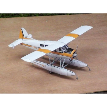 DIY 1:32 45 cm DHC-2 Beaver hidroavion avion Papir model prikupiti ručni rad 3D puzzle igra dječja igračka