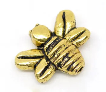 DIY perle cink legura perle pčele antičku zlato narukvice ogrlice nakit božji dar 14 mm x 12 mm, otvor:oko 1 mm, 50 kom