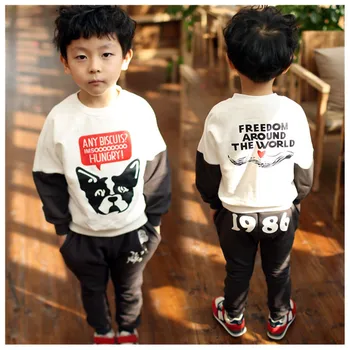 Dječja odjeća 2020 proljeće novi model dječaka korejski stil crtani majica odijelo dječje casual odjeća Baby Two-Piece Fashion