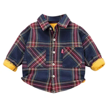 Dječji Dječaci Košulja Jesen Zima 2019 Nove Dječaci Sa Dugim Rukavima Klasični Pokrivač Rever Majice Majice Džep Dječja Odjeća
