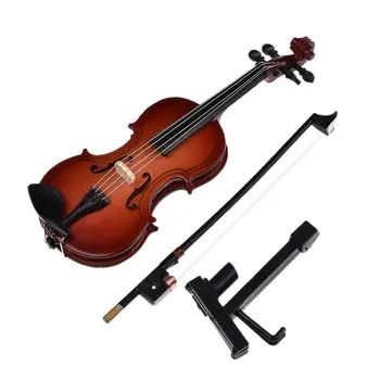 Dragonpad Mini minijaturni model violine replika sa postoljem i футляром mini zbirka glazbenih instrumenata ukrasi