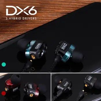 DX6 bežična tehnologija Bluetooth 2DD+1BA slušalice MMCX HIFI slušalice Mini In-ear Sports pokretanje slušalice podrška za iOS / Android telefone HD Cal
