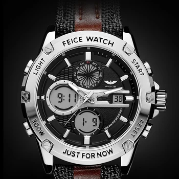 FEICE Fk035 Gospodo kvarcni sat višenamjenski LED svakodnevni sportski sat osoba sati moda kronograf ručni satovi satovi muški