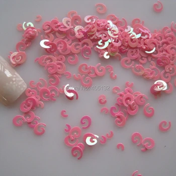 GD6-8 Besplatna dostava Veleprodaja 100 g / vrećica pink AB vrtlog sjaj ljepote dobar nokte sjaj komada nakita nail art