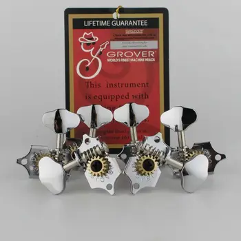 Grover Vintage Guitar Machine Heads Tuners 3 Per Side Vertical 97V Chrome Tuning Pegs Made in China