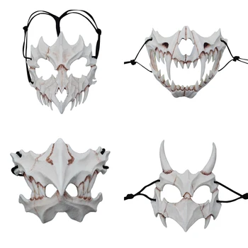 Halloween horror Maska životinja Tigar prirodni lateks je pogodan za dramski igre COS prerušiti se 1 X Maska donja polovica lica odraslih