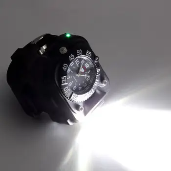 HiMISS in1 Super svijetle led satovi svjetiljku vodootporan Baklja svjetla kompas Sport na otvorenom punjive gospodo ručni sat