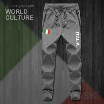 Italija Italia Italian ITA muške hlače trkači kombinezon sweatpants trag znoja fitness runo taktički casual nation country leggin