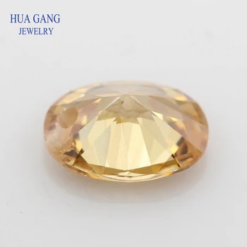 Jedna rupa AAAAA ovalni oblik sjajna šampanjac kubni cirkonij kamen za izradu nakita 4x6~15x20mm visoke kvalitete CZ perle