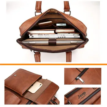 JEEP BULUO portfelj torbe za muškarce posao moda office torbe poznati brand novi dizajn muški portfelj 14' torba za laptop
