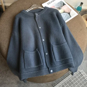 Jesen zima 2020 novi debeli džemper na zakopčane ženski korejski stil kućni slobodno вязаное kaput donje kaput