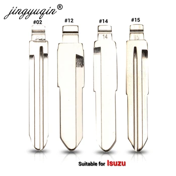 Jingyuqin 15 kom./lot #14 12 No. 02 15 Metal Blank Flip KD Remote Key For Isuzu Hainan Replacement Car Uncut Key Blade TOY43