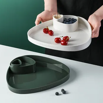 JO LIFE Nordic Modern Style Storage Creative Box Lazy Fruit Plate Snack Bowl plastični dvostruka ladica za pohranu
