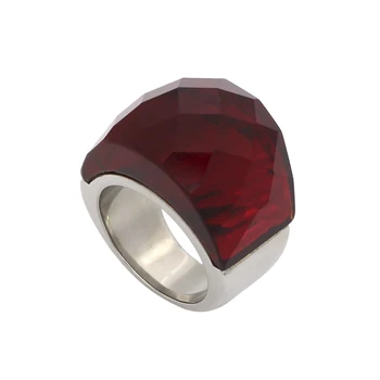 JSBAO nova moda žene luksuzni brand Crystal nakit, prsten od nehrđajućeg čelika 316L s velikim crystal prsten za žene nakit