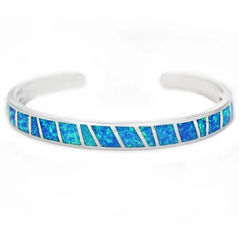Jzb0058 sjajan plavi opal narukvice kvalitetan nakit rukava za muškarce i žene ljubitelje poklon narukvice