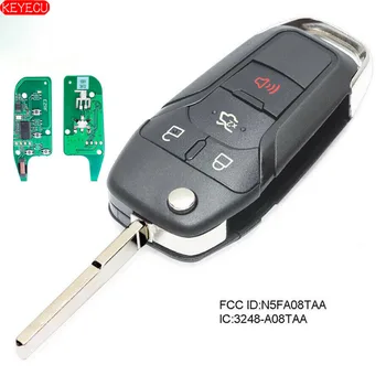 KEYECU 5 kom./lot flip daljinski ključ Keyless Entry Fob 4 gumba 315 mhz za Ford Fusion 2013-FCC ID: N5F-A08TAA
