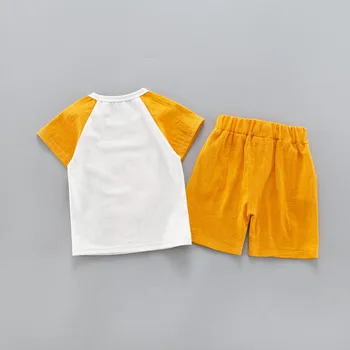 Kid Girl Summer Boy Odjeca Set Novi Slatka Crtani Dinosaur Pismo Dječja Odjeća Majica Kratkih Rukava Dječaci Odijelo