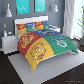 Klasični film Potter 3D crtani, tiskani posteljinu zgodan deka set posteljine za djecu Twin Full Queen Krevetom