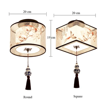 Klasični vintage led privjesak plafonjere Kina 110 220 dizajn japanski moderni viseći stropni lampa za dnevni boravak spavaća soba