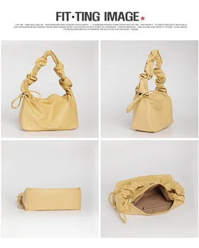 Korejski žene torbe na remenu moda nabora torba za žene torbe velikog kapaciteta soft umjetna koža dame torba bolsa