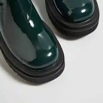 Krazing pot 2020 zima nova prirodna koža vodootporan cijele čarapa med trg štikle cipele žene toplo klizi na čizme L53
