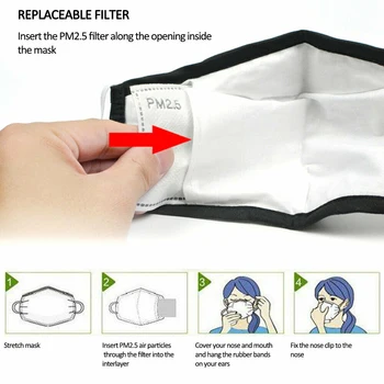Kreativni oblik usta maska za lice filtar za prašinu tiskani maske pamuk odrasla osoba sigurnosni PM 2.5 prašinu torbica prati reusable maska