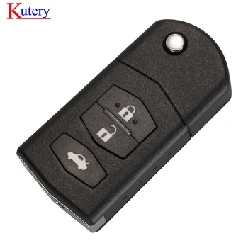 Kutery Remote Car Key 433MHz 4d63 Chip Fob 3 Button for Mazda 2 6 2010-2013 P/N: Mitsubishi SKE126-01