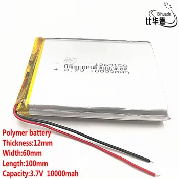 Kvalitetan 3.7 V,10000mAH,1260100 polimer li-ion / li-ion baterija za igračke,POWER BANK,GPS,