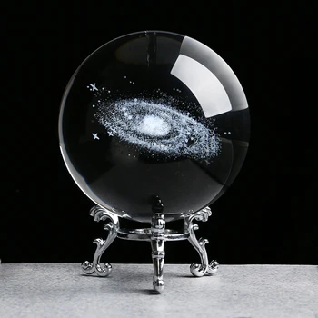 Lasersko graviranje Галактическая sustav kristalnu kuglu 3D planeta model opseg loptu home dekor poklon za odmor Astronomija loptu ukras