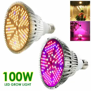 LED Grow Light Full Spectrum 80W/100W/120W/150W E27 topla bijela led uzgoj lampa za sobno cvijeće biljke LED Growth Lamp Sunlike