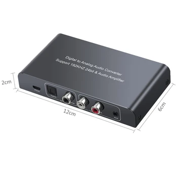 LiNKFOR 192 khz DAC цифроаналоговый audio converter koaksijalni Toslink to Analog L/R 3,5 mm audio daljinski upravljač podešavanje glasnoće