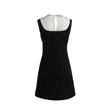 Ljeto berba Vestidos 2020 ženska moda elegantan vrećice čipke patchwork izvlačenja-line mini-haljina