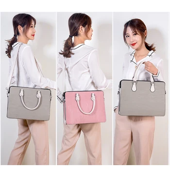 Luksuzne torbe preko ramena kvalitetna umjetna kožna torba za laptop ženska vodootporne 15,6 inča 13 13,3 14 15 torba za Macbook Xiaomi Lenovo HP