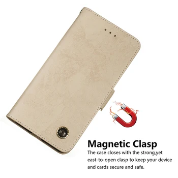 Luksuzni klasicni jednobojnu kožni novčanik torbica za Motorola One P30 Play E6 G6 2018 flip poklopac utora za memorijsku karticu Moto G5S Plus torbe