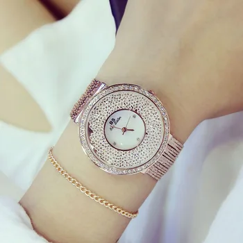 Luksuzni ženski sat Dijamant poznat brand elegantan haljinu kvarcni sat dame gorski kristal ručni sat Relogios Femininos ZEK070