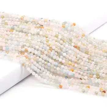 Male perle prirodni kamen perle Morgan 2 3 mm odjeljak slobodna perle za izradu nakita ogrlica DIY narukvica pribor (38 cm)