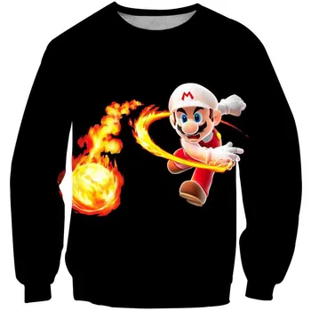 Mario Bros majica dječaci super anime igra djevojke okrugli izrez džemper 3D Dječje odjeće glazba dječje jakne kaputi majice dugi rukav