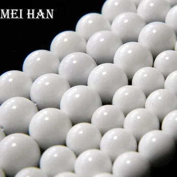 Meihan Veleprodaja prirodni 6 mm,8 mm,10 mm,11,5-12 mm bijeli ahat kamen glatke okrugle slobodan perle za izradu nakita dizajn