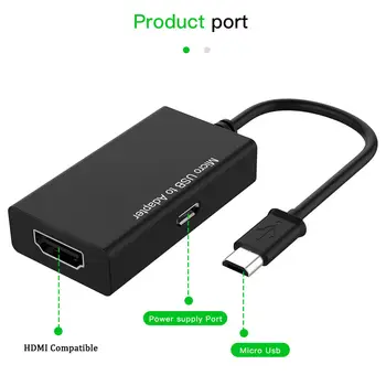 Micro USB to HDMI kompatibilan kabel adapter muškarac i žena 1080P HD HDTV uređaja adapteri za TV, računalo, mobilni telefon