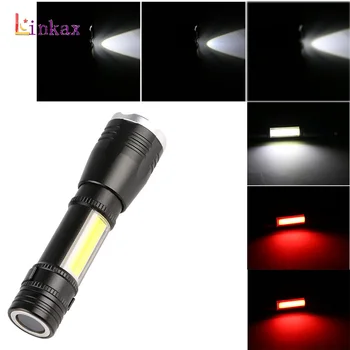 Mini prijenosni 6 načina 1 * XPE LED + 1 * COB led svjetiljka magnetski tijek svjetlo lanterna snažan ručka Baklja lampe koristiti 14500 ili AA