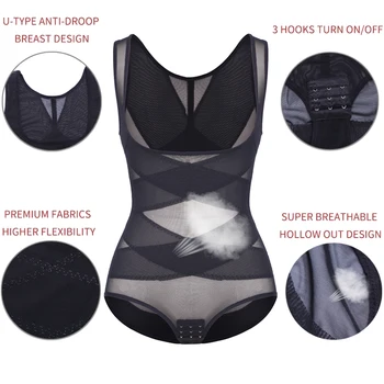 Miss Moly Women Body Shaper Slimming Tummy Control Shaperwear Waist Trener Breathable Shapers Modeling Pojas Bodysuits Korzet