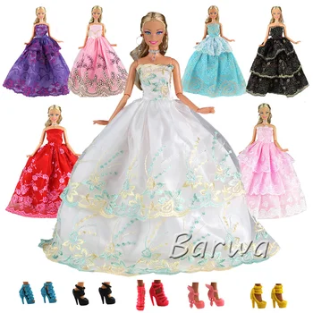 Moda 8 predmeta/lot pribor za lutke =3 Haljina princeze 5 lutke cipele naša generacija baby doll odjeću za Barbie igre, DIY poklon
