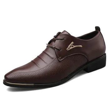 Muška kožna formalni cipele čipke haljina cipele oxfords moda retro cipele elegantan Radna obuća muškarci haljina cipele 2020