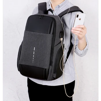 Muški pluća trake putovanja sigurno ruksak USB punjenje torba za laptop 14 15 15.6 17.3 vodootporni laptop laptop velikog kapaciteta torbe